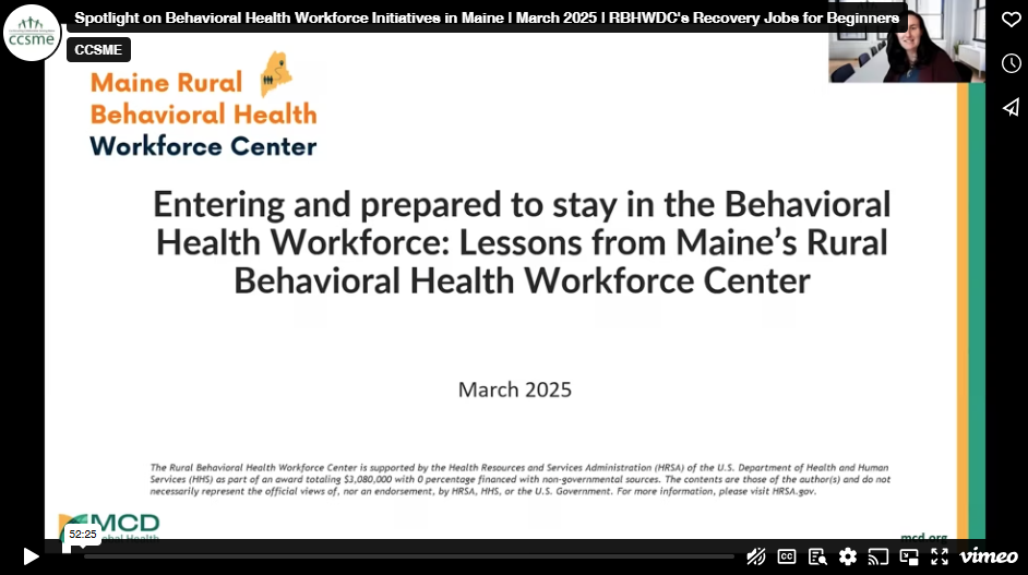 Recovery Jobs for Beginners with MCD (March 2025 Spotlight)