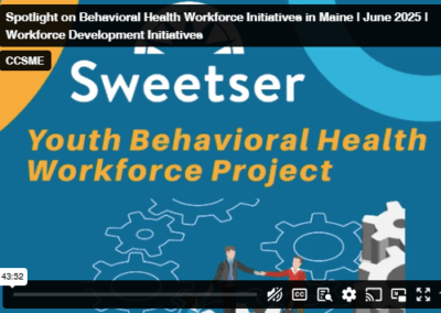 Peer Support Training Network & Youth Workforce Study with Sweetser (June 2025 Spotlight)